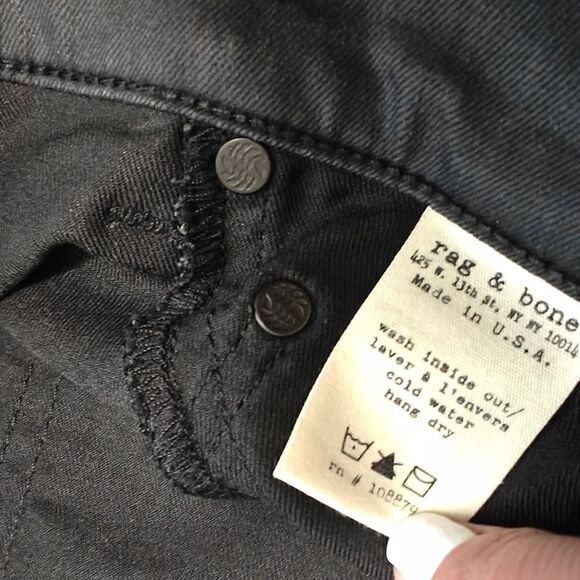 Nwot Rag & Bone Leather Like Gray Leggings Skinny Jeans Size 28 - Picture 8 of 10